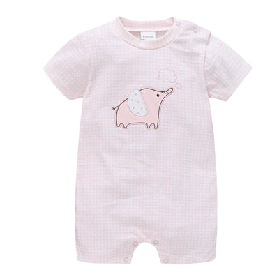 Male cartoon cotton romper baby jumpsuit summer children's clothing