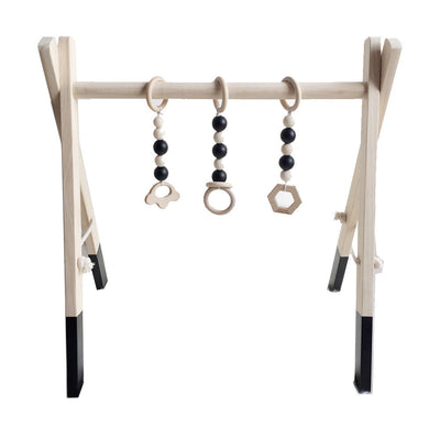 Ins decoration Nordic children's room fitness equipment newborn baby baby fitness frame Nordic wood crafts