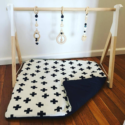 Ins decoration Nordic children's room fitness equipment newborn baby baby fitness frame Nordic wood crafts