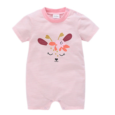 Male cartoon cotton romper baby jumpsuit summer children's clothing