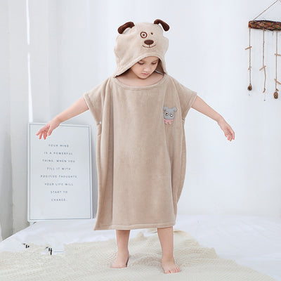 Infant Baby Bathing Hooded Bath Towel Cloak Cloak